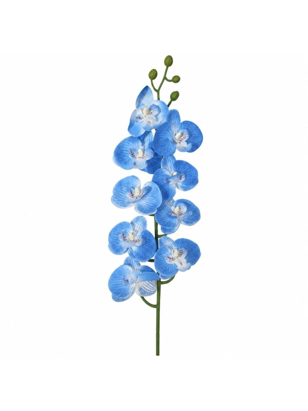 Blue Phalaenopsis Orchid Stem, 28 Inch Artificial Silk Flower for Tropical Arran